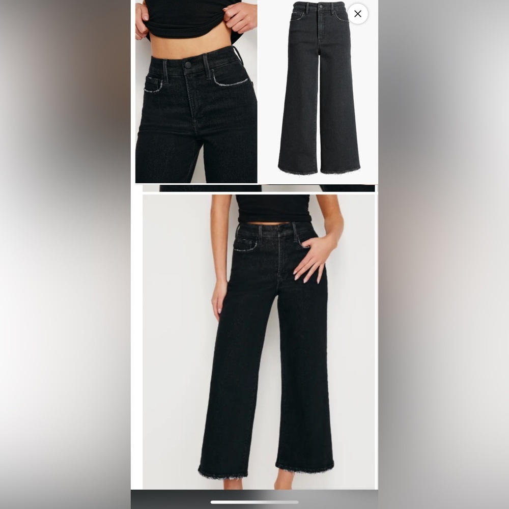 Good American Black Palazzo Jeans